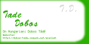 tade dobos business card